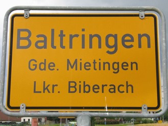 Ortsschild Baltringen